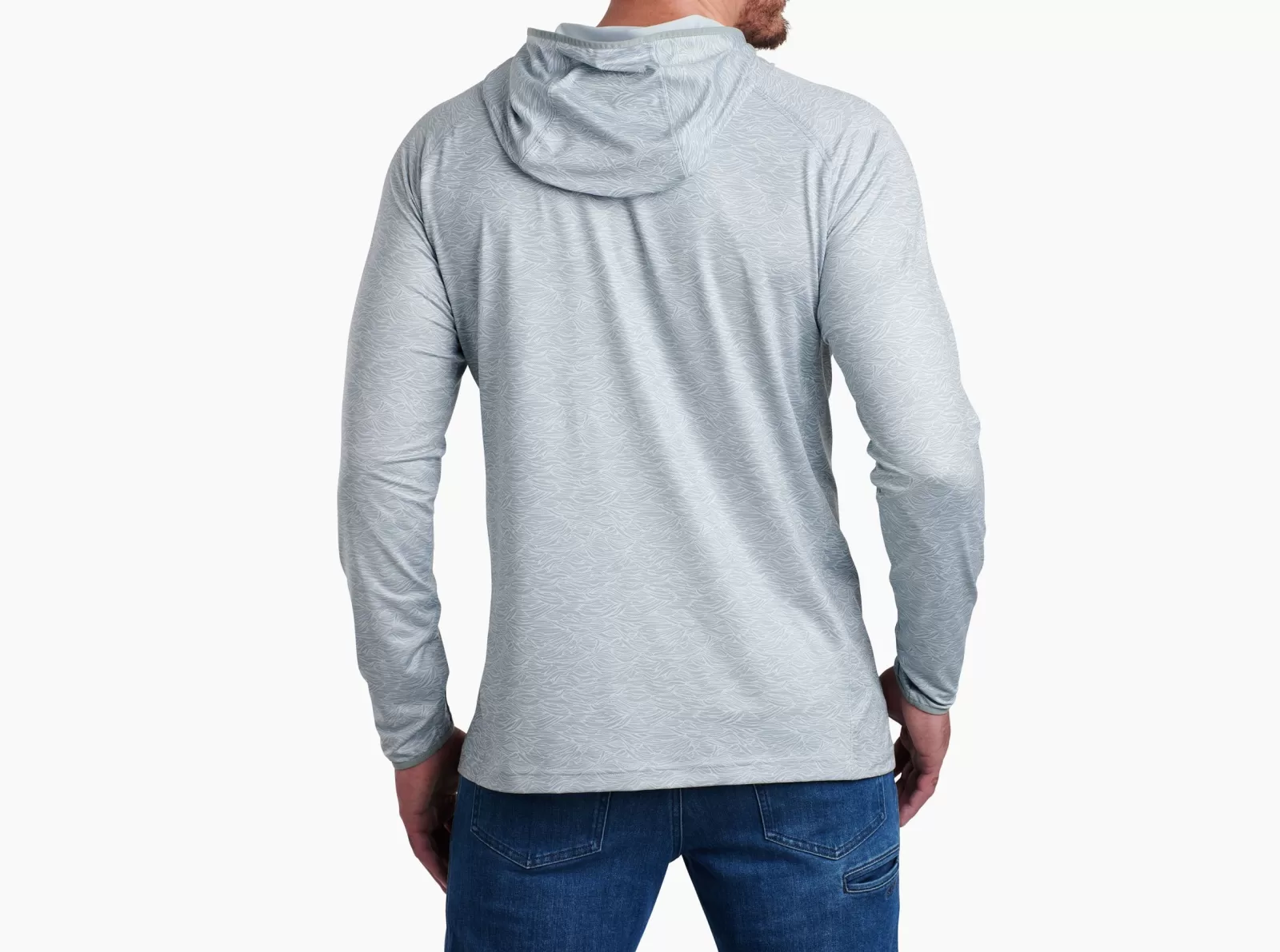 Fashion KÜHL Airkuhl Printed Hoody Harbor Grey | Ocean Wave