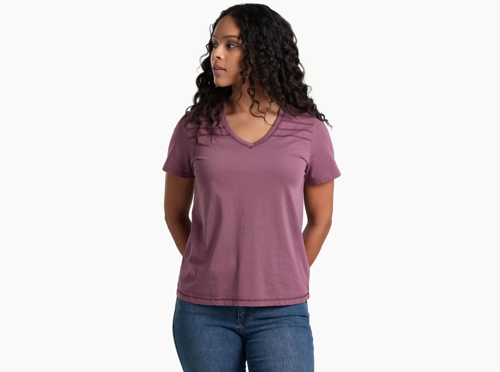 Clearance KÜHL Arabella V-Neck Mauve | Golden Spice | Flint Blue | Copper