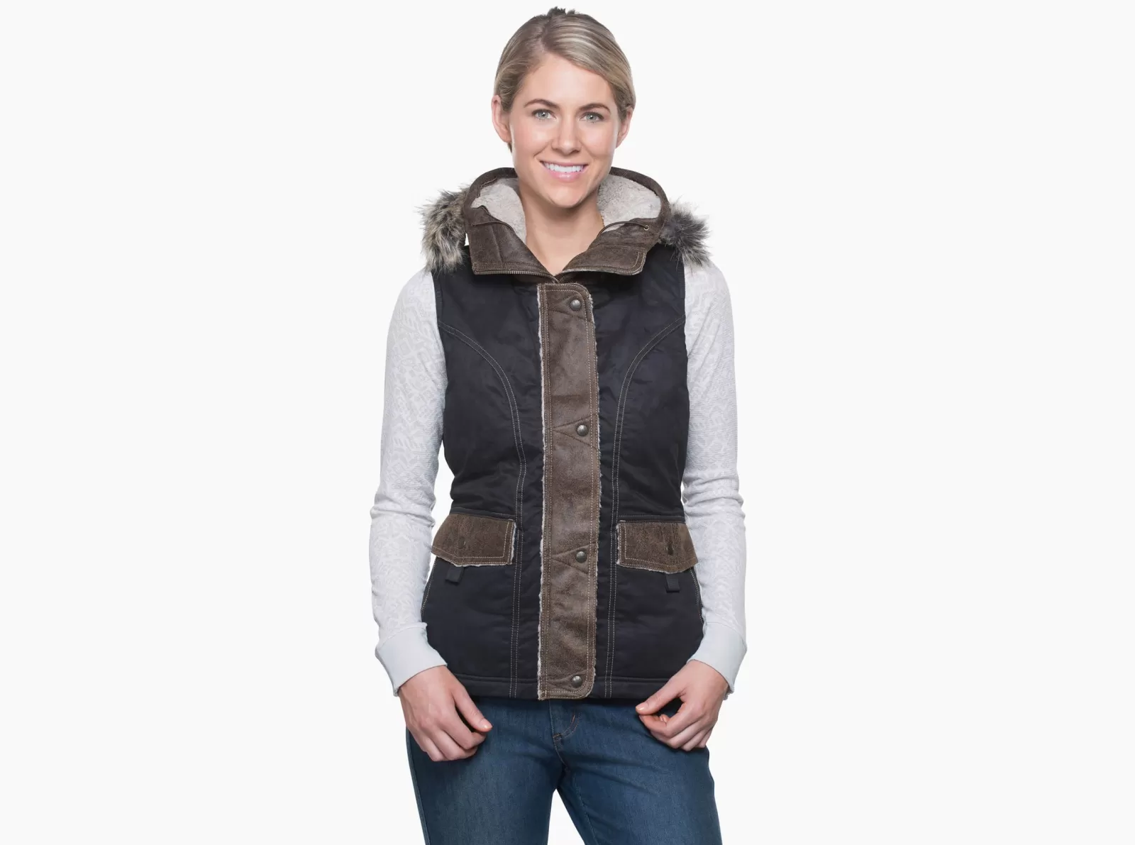 Hot KÜHL Arktik Down Vest Raven | Olive | Carbon