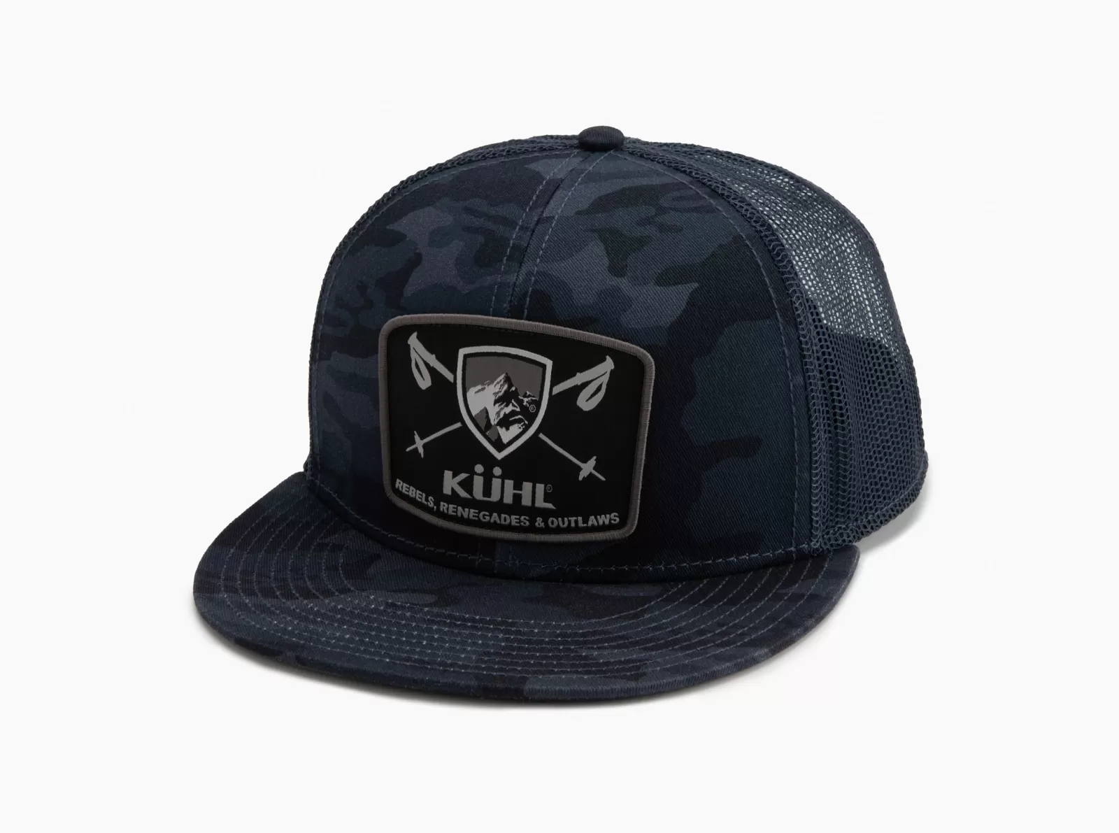 Best Sale KÜHL Flatbill Trucker Blue Camo | Blackout | Heather Grey | Green Camo