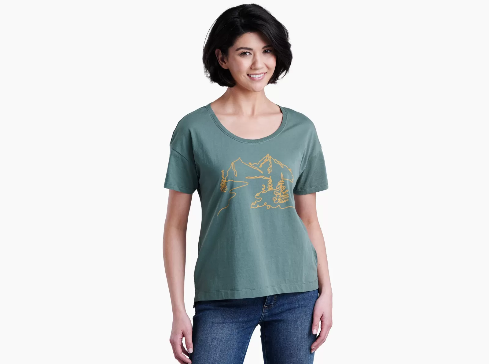 Discount KÜHL Impression Sketch Tee Evergreen | Copper