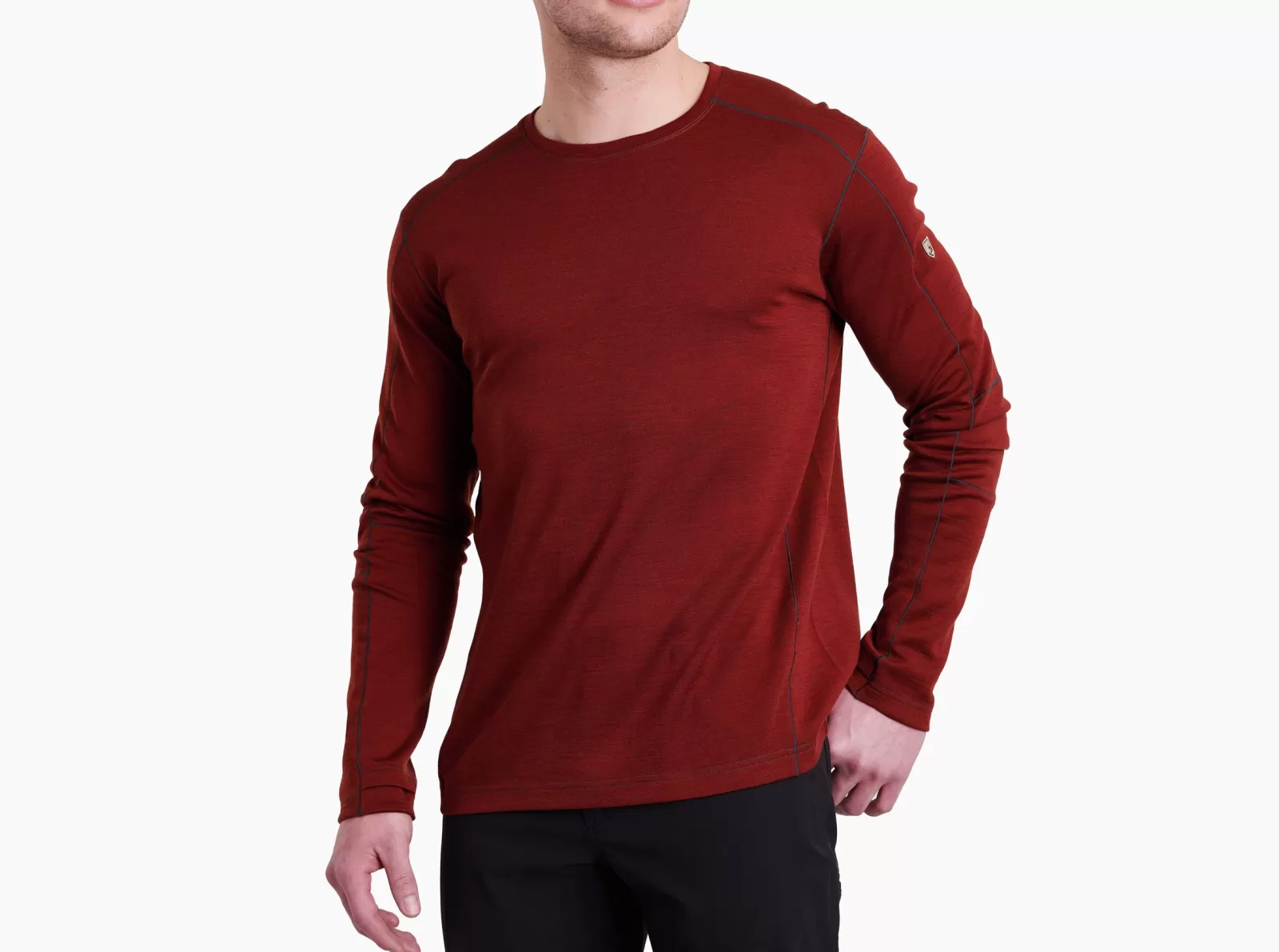 Store KÜHL Invigoratr Merino Crew Cayenne | Carbon | Pirate Blue