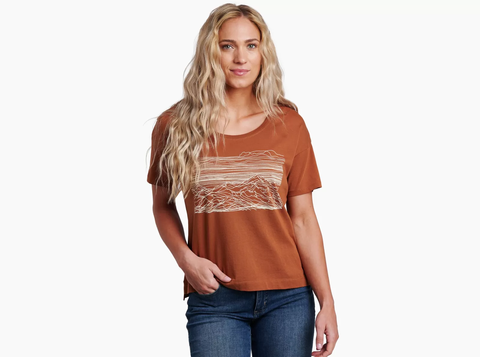 Cheap KÜHL Mountain Sketch Tee Copper | Evergreen | Sandstone | Hydrangea