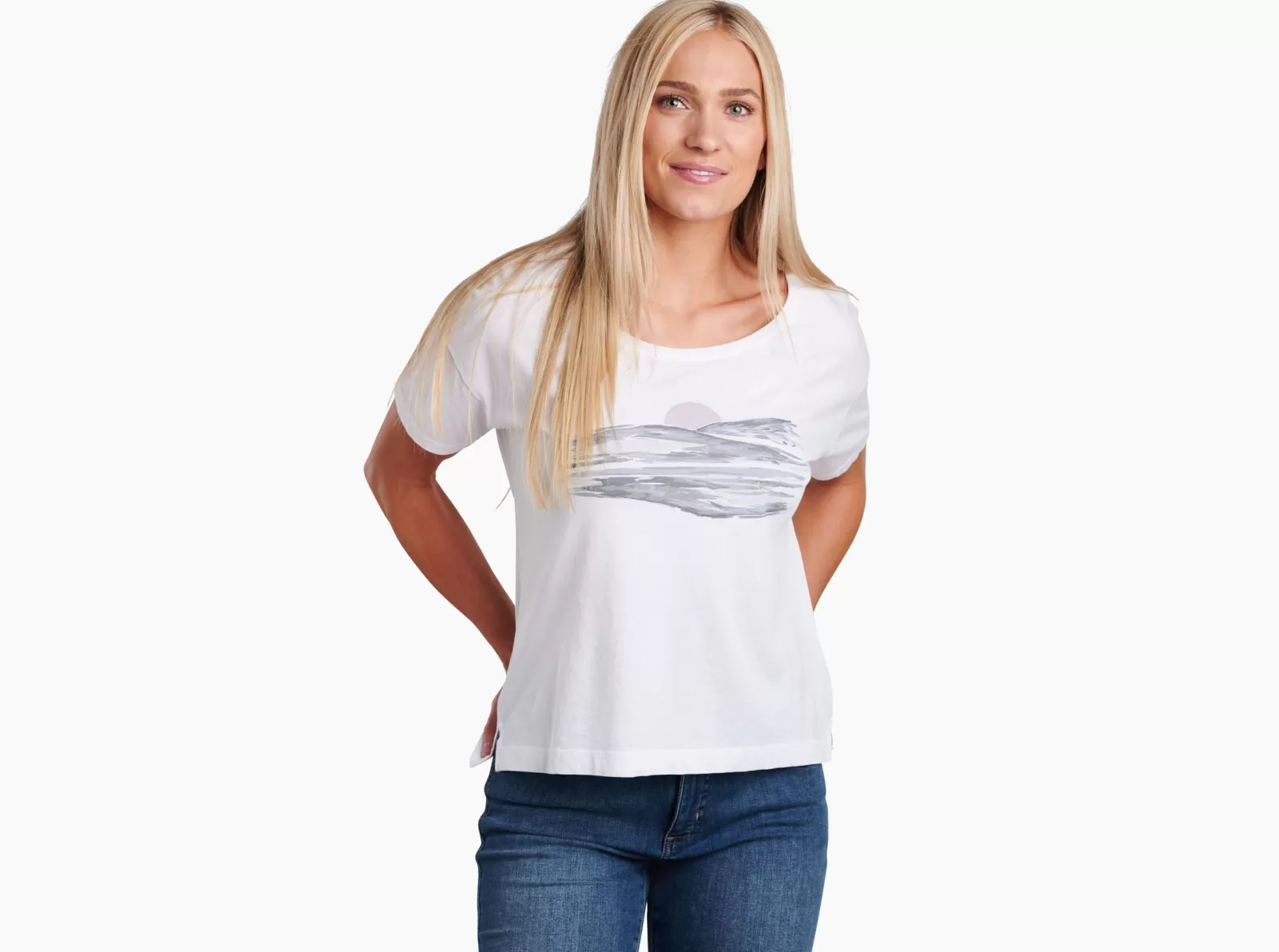 Cheap KÜHL Painted Sunset Tee White | Sandstone