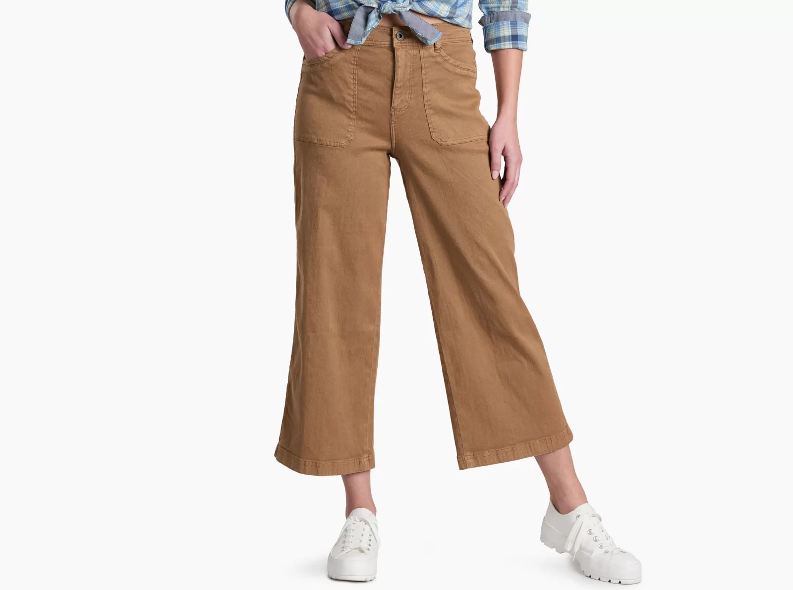 Clearance KÜHL Seaboard Wide-Leg Crop Sawdust | Flint Blue | Pavement | Birch