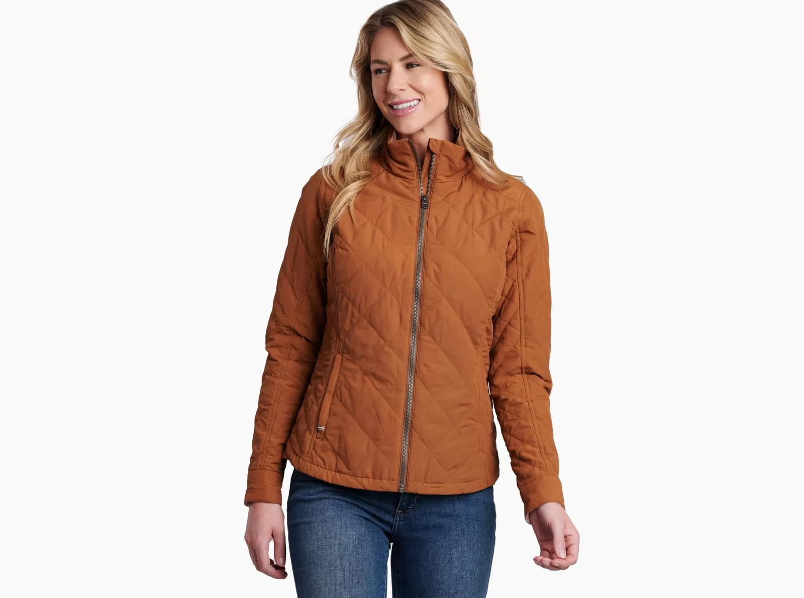 Sale KÜHL Stunnr Insulated Jacket Copper | Evergreen | Indigo