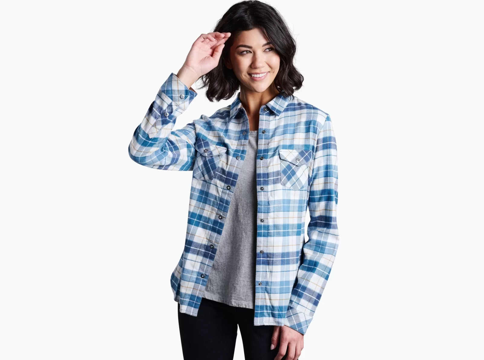 Cheap KÜHL Tess Flannel Dusty Blue | Autumn Spice | Rose Quartz | Sage