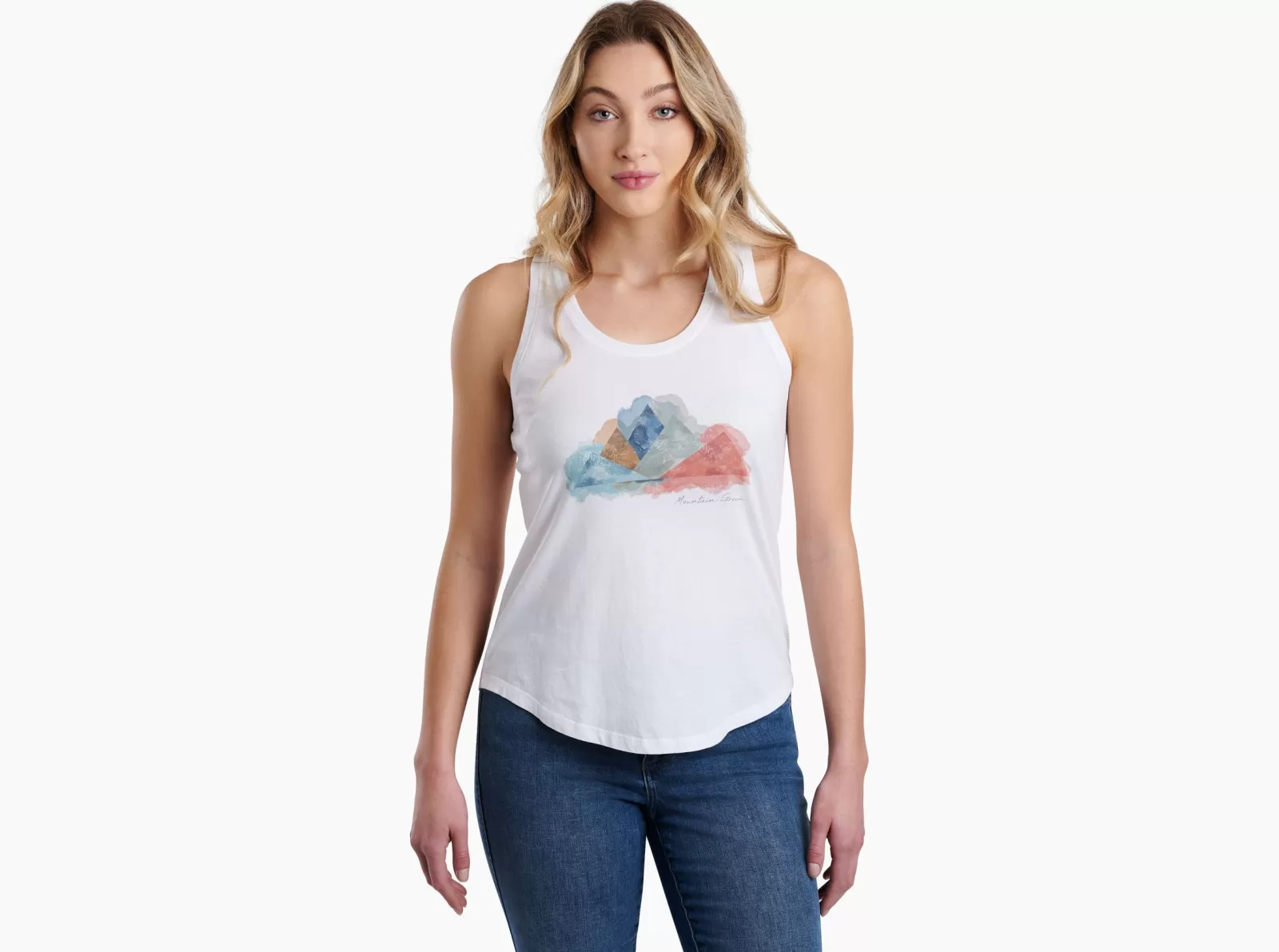 New KÜHL Watercolor Tank White | Sandstone | Hydrangea