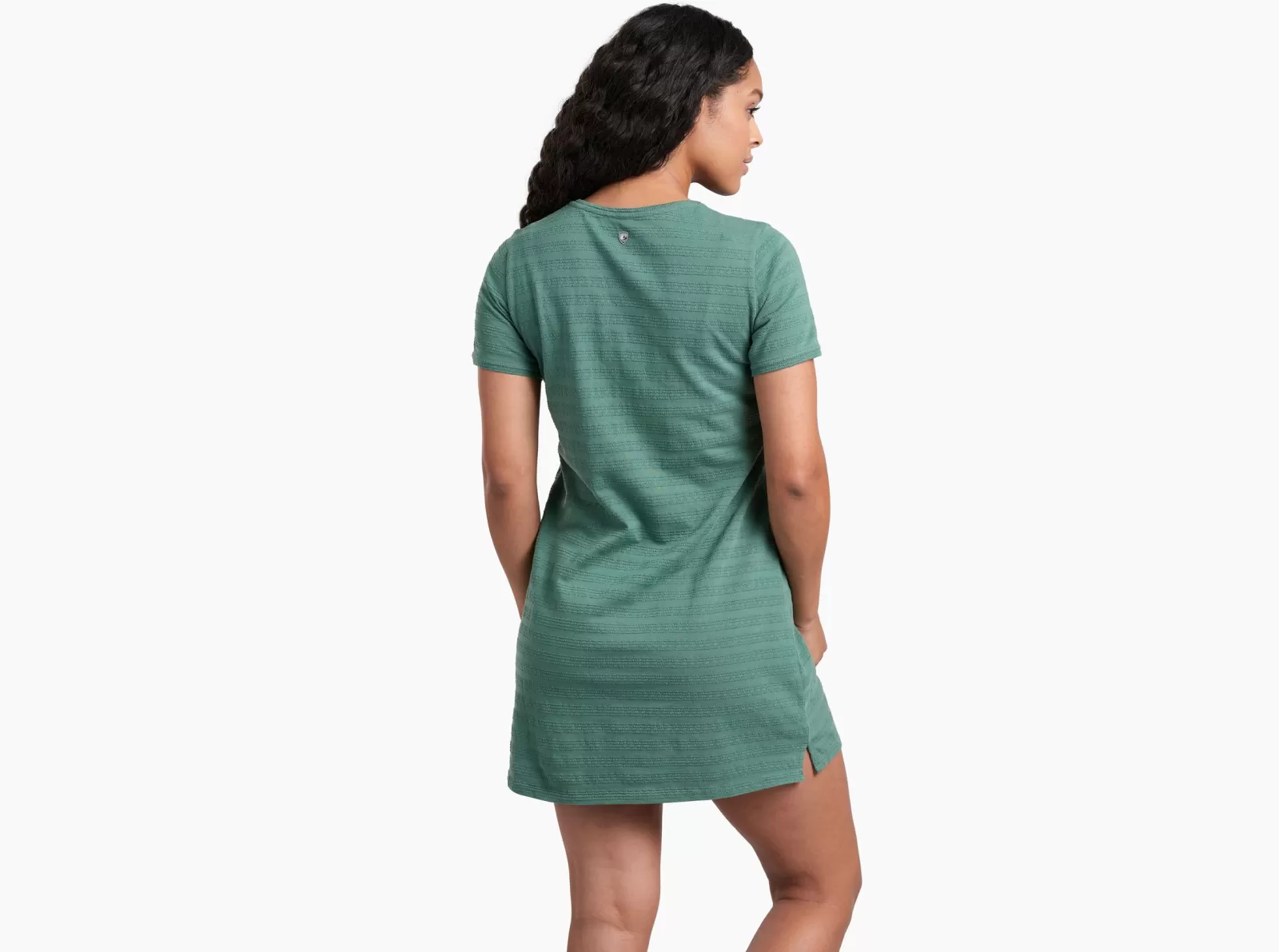 New KÜHL Willa T-Shirt Dress Evergreen | White | Wine