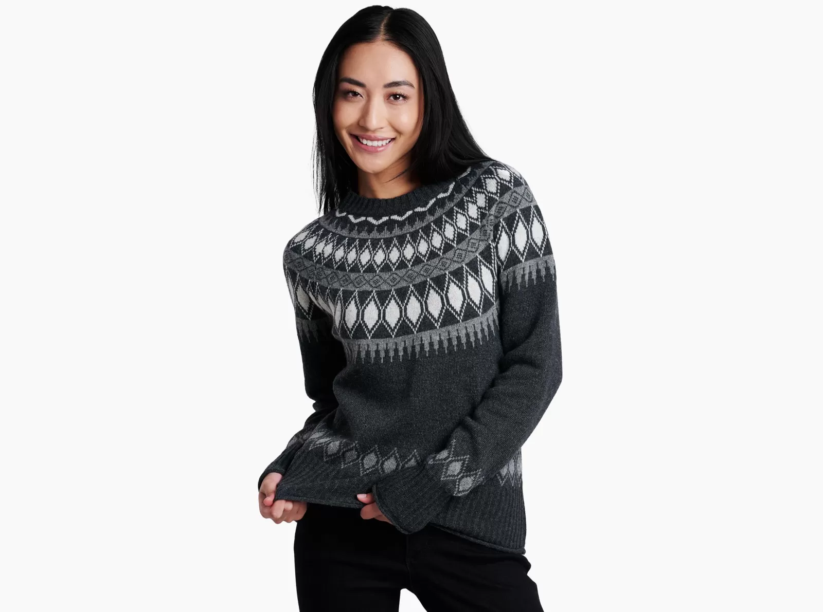 Discount KÜHL Wunderland Sweater Charcoal | Ivory | Honey | Glacier